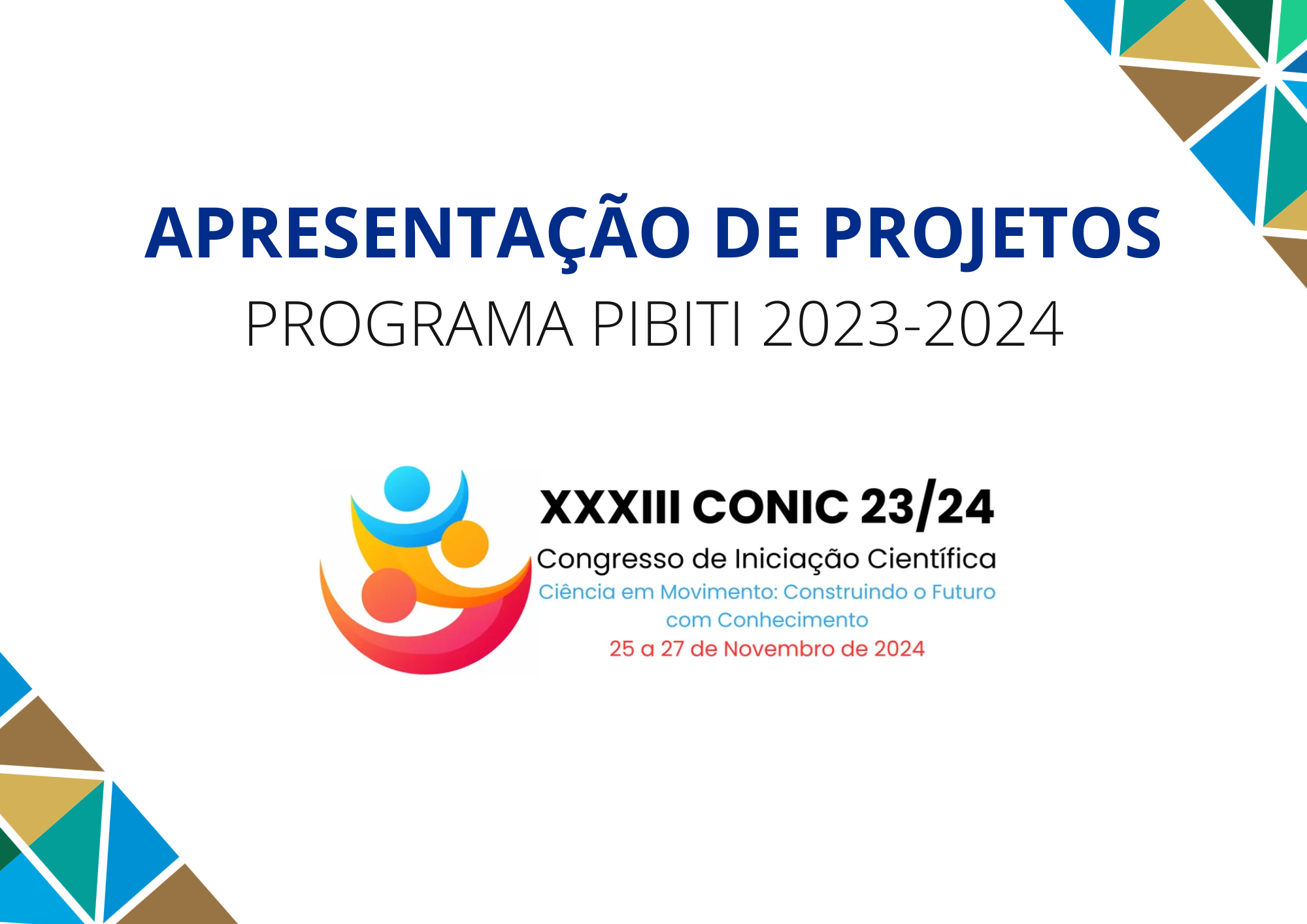 XXXIII CONIC - Apresentações PIBITI